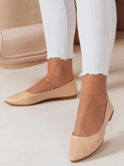 Baleriny>Dstreet Baleriny damskie w szpic ILLARI beżowe ZY0774