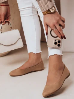 Baleriny>Dstreet Baleriny damskie zamszowe MINIMALL khaki ZY0672