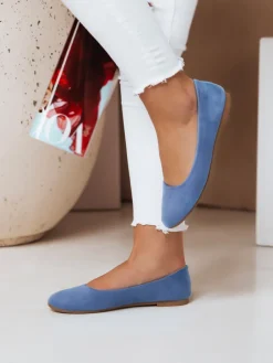 Baleriny>Dstreet Baleriny damskie zamszowe MINIMALL niebieskie ZY0671