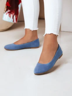 Baleriny>Dstreet Baleriny damskie zamszowe MINIMALL niebieskie ZY0671