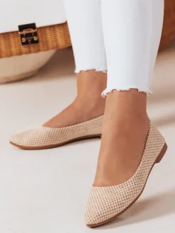 Baleriny>Dstreet Baleriny damskie zamszowe na płaskim obcasie GLAMINO białe ZY0764