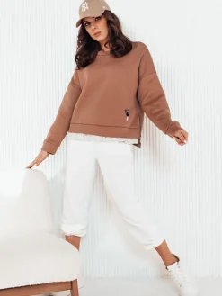 Bluzy Damskie>Dstreet Bluza damska BIFAL kamelowa BY1256