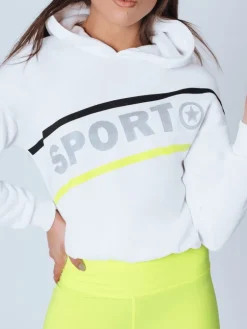 Bluzy Damskie>Dstreet Bluza damska DESS biała BY0832
