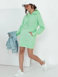 Bluzy Damskie>Dstreet Bluza damska długa z kapturem oversize TIMMY miętowa EY1934