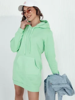 Bluzy Damskie>Dstreet Bluza damska długa z kapturem oversize TIMMY miętowa EY1934