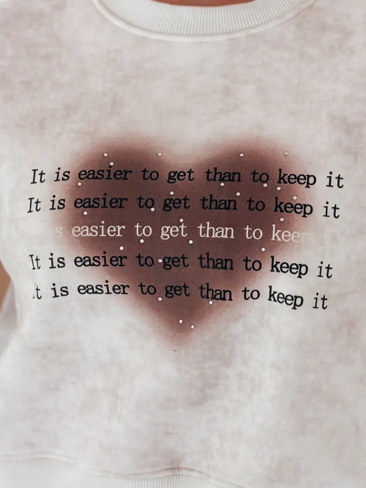 Bluzy Damskie>Dstreet Bluza damska oversize tie-dye z sercem DESSER szara BY1466