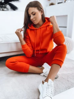 Bluzy Damskie>Dstreet Bluza damska POLINA pomarańczowa BY1142