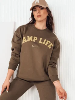 Bluzy Damskie>Dstreet Bluza damska SAFONIS brązowa BY1277