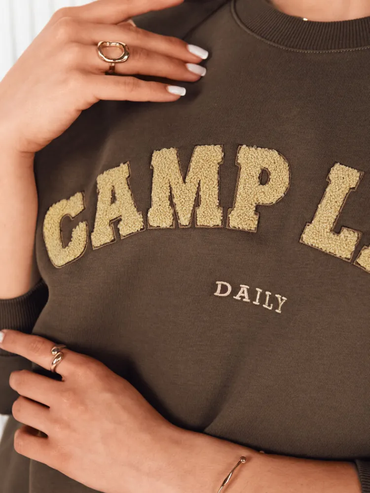 Bluzy Damskie>Dstreet Bluza damska SAFONIS brązowa BY1277