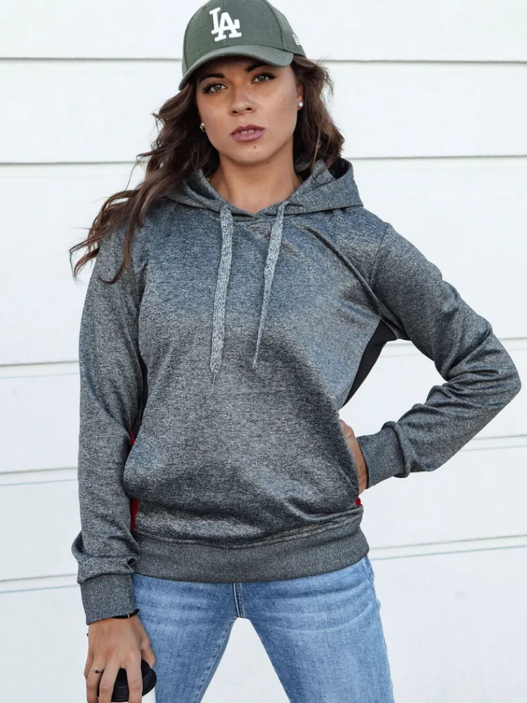 Bluzy Damskie>Dstreet Bluza damska sportowa z kapturem GIM ciemnoszara BY1335
