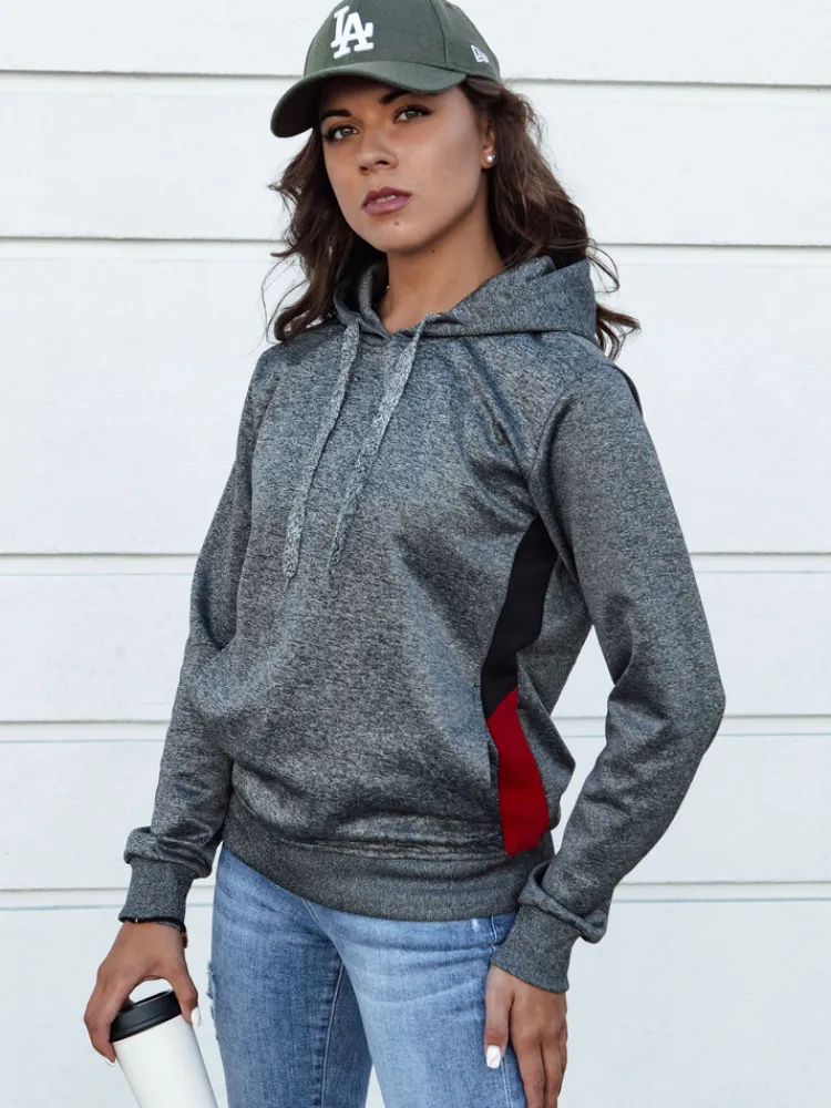 Bluzy Damskie>Dstreet Bluza damska sportowa z kapturem GIM ciemnoszara BY1335