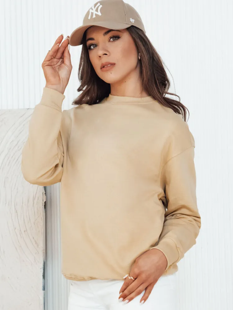 Bluzy Damskie>Dstreet Bluza damska SWAN beżowa BY1291