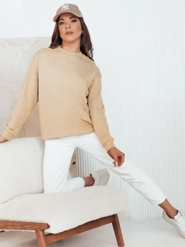 Bluzy Damskie>Dstreet Bluza damska SWAN beżowa BY1291