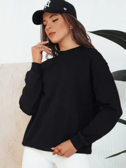 Bluzy Damskie>Dstreet Bluza damska SWAN czarna BY1286