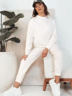 Bluzy Damskie>Dstreet Bluza damska SWAN ecru BY1287