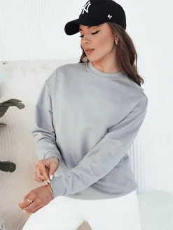 Bluzy Damskie>Dstreet Bluza damska SWAN szara BY1292