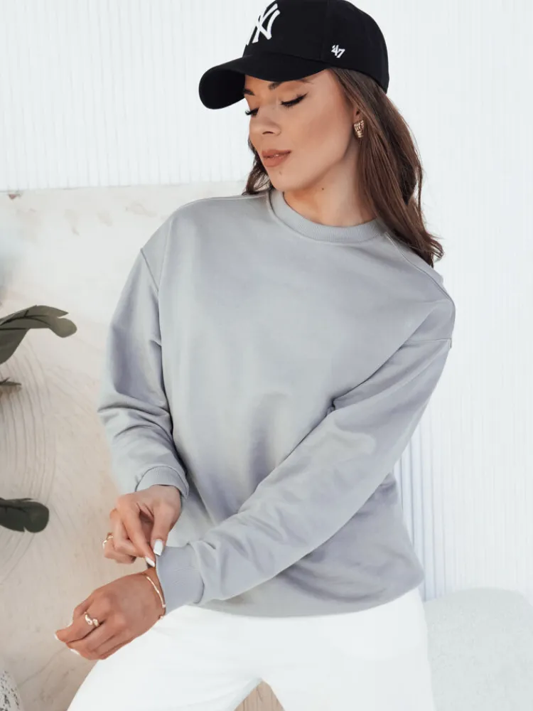 Bluzy Damskie>Dstreet Bluza damska SWAN szara BY1292