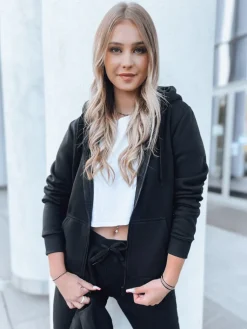 Bluzy Damskie>Dstreet Bluza damska VICTORIA czarna BY0327