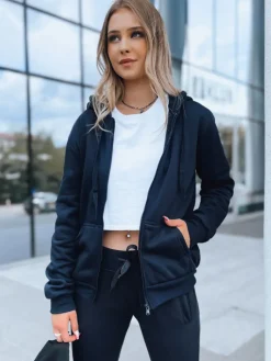Bluzy Damskie>Dstreet Bluza damska VICTORIA granatowa BY1202