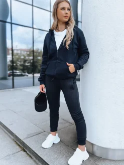 Bluzy Damskie>Dstreet Bluza damska VICTORIA granatowa BY1202