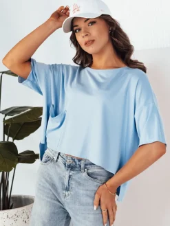 Bluzki Damskie>Dstreet Bluzka damska ARRIWA błękitna RY2509