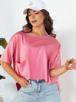 Bluzki Damskie>Dstreet Bluzka damska ARRIWA różowa RY2508