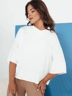 Bluzki Damskie>Dstreet Bluzka damska CHARMA ecru RY2476