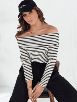 Bluzki Damskie>Dstreet Bluzka damska hiszpanka TESSO czarna RY2352