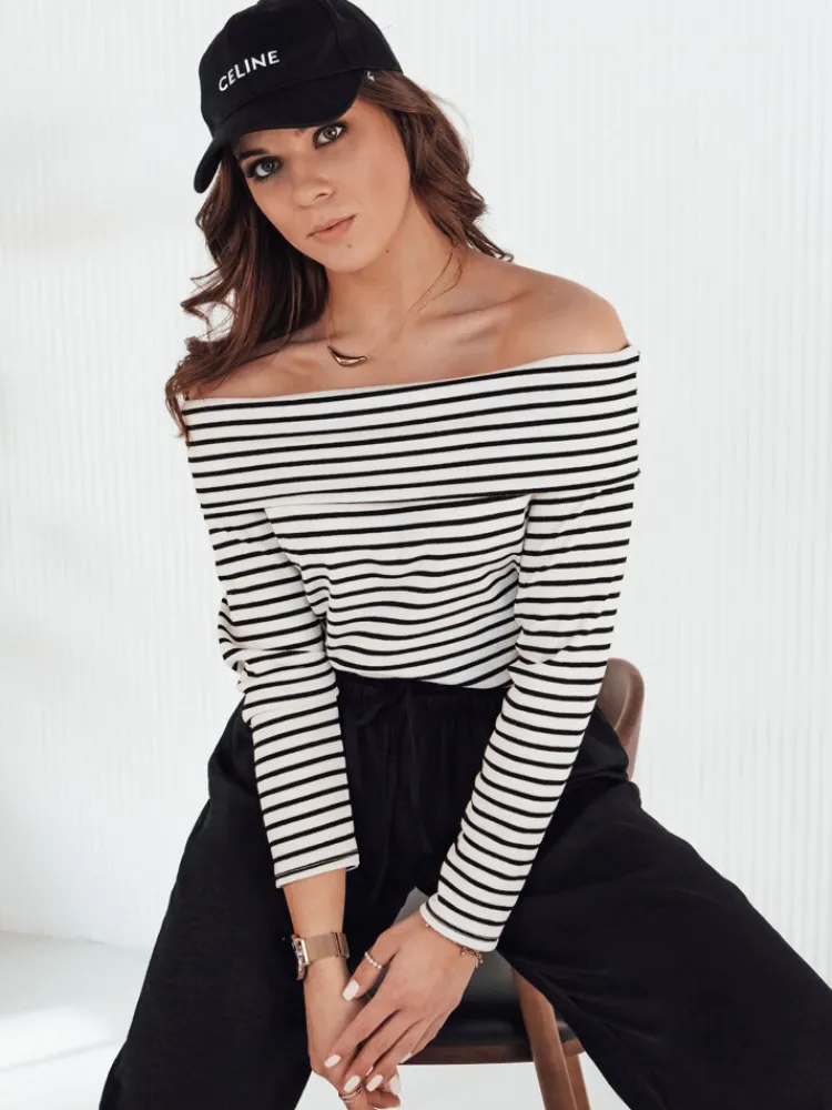 Bluzki Damskie>Dstreet Bluzka damska hiszpanka TESSO czarna RY2352