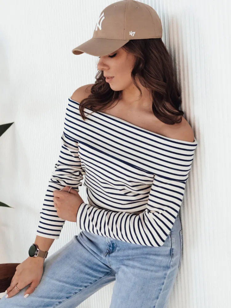 Bluzki Damskie>Dstreet Bluzka damska hiszpanka TESSO granatowa RY2350