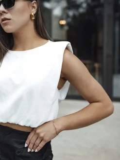 T-Shirty Damskie|Bluzki Damskie>Dstreet Bluzka damska KORSA biała RY2644