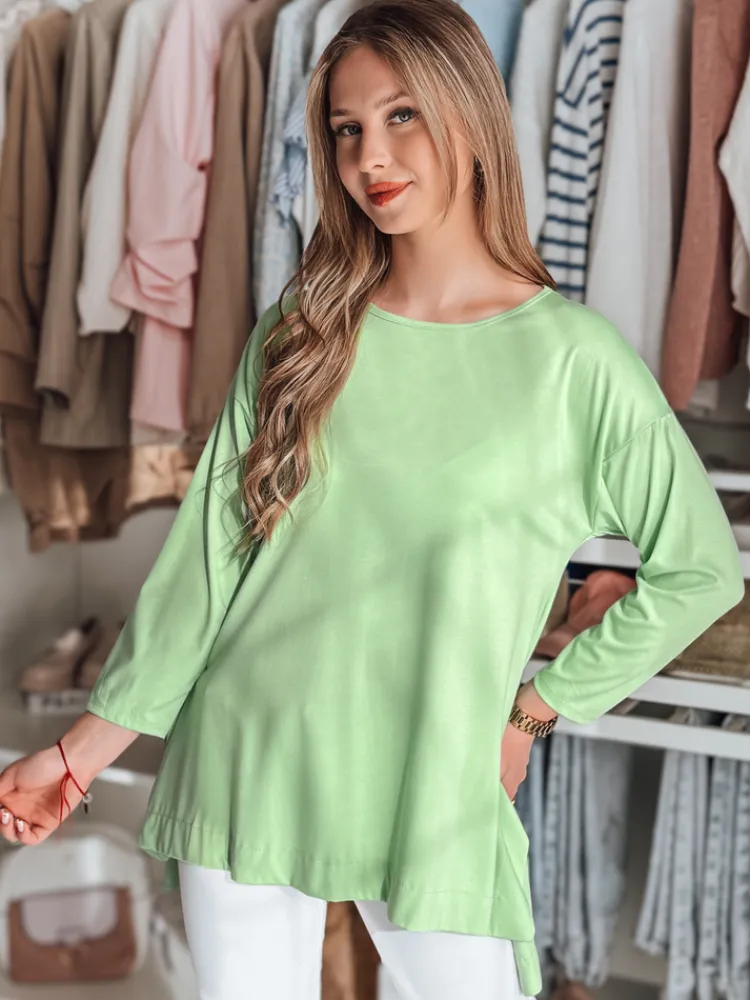 Bluzki Damskie>Dstreet Bluzka damska masełko oversize z wisiorkiem COMFILA jasnozielona RY2792