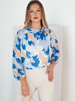 Bluzki Damskie>Dstreet Bluzka damska MIREL niebieska RY2362
