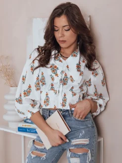 Koszule Damskie|Bluzki Damskie>Dstreet Bluzka damska ORMIAN biała DY0370