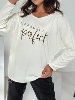 Bluzki Damskie>Dstreet Bluzka damska oversize PERFSTYLE biała RY2665