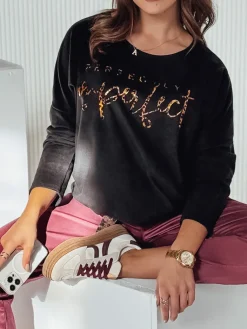 Bluzki Damskie>Dstreet Bluzka damska oversize PERFSTYLE czarna RY2666