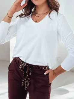 Bluzki Damskie>Dstreet Bluzka damska oversize VAVLSTYLES gładka biała RY2687