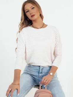 Bluzki Damskie>Dstreet Bluzka damska w paski APRICALE biała RY2372