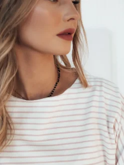 Bluzki Damskie>Dstreet Bluzka damska w paski APRICALE biała RY2372