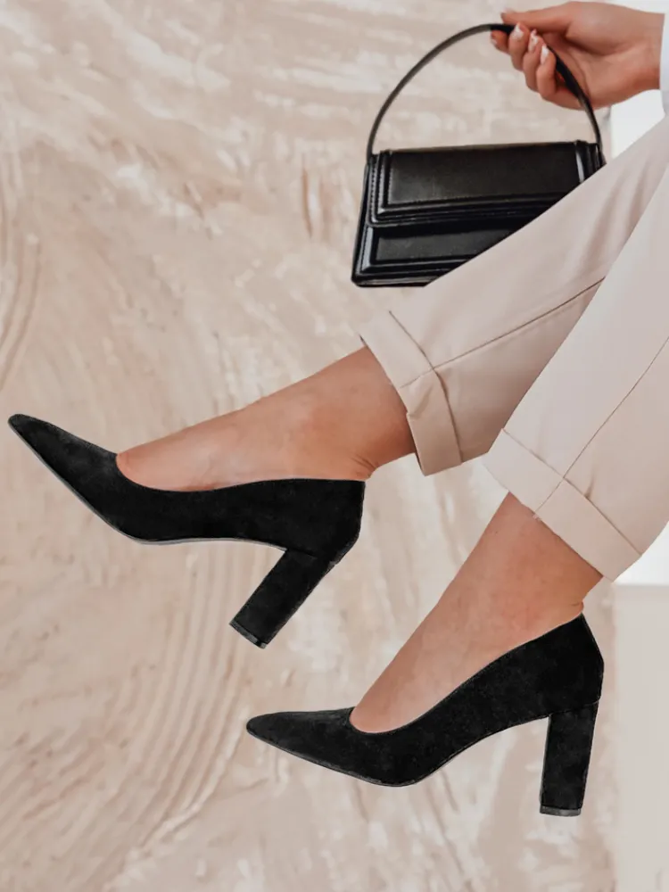 Szpilki>Dstreet Czółenka damskie na słupku STELMI czarne ZY0852