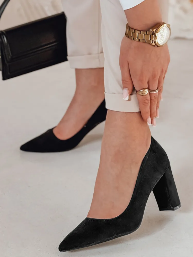 Szpilki>Dstreet Czółenka damskie na słupku STELMI czarne ZY0852