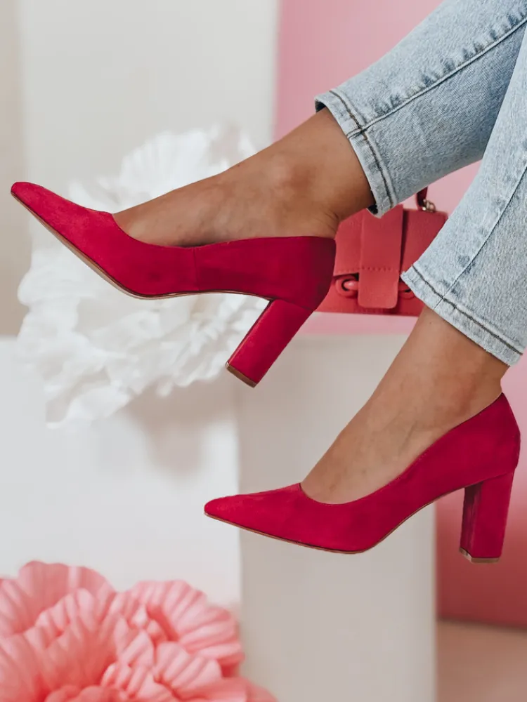 Szpilki>Dstreet Czółenka damskie na słupku STELMI fuksja ZY0720