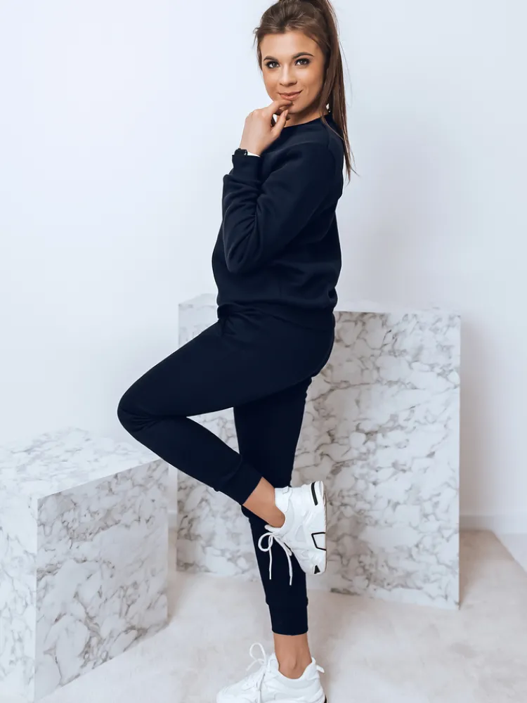 Bluzy Damskie>Dstreet Damska granatowa bluza dresowa LARA BY1203