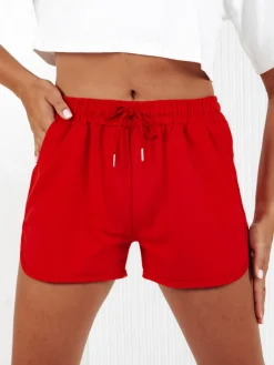 Spodenki Damskie>Dstreet Dresowe krótkie spodenki damskie GO SPORT czerwone SY0408