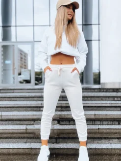 Spodnie Damskie>Dstreet Dresowe spodnie damskie joggery JAMES beżowe UY1579