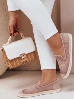 Espadryle>Dstreet Espadryle damskie SHINE beżowe ZY0062