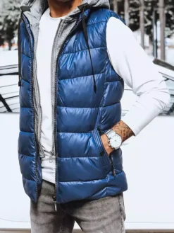 Kamizelki Męskie>Dstreet Kamizelka męska ciemnoniebieska TX4138