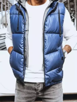 Kamizelki Męskie>Dstreet Kamizelka męska ciemnoniebieska TX4143