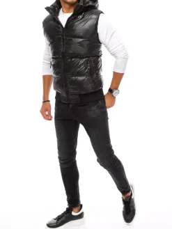 Kamizelki Męskie|Kurtki Męskie>Dstreet Kamizelka męska czarna TX3920