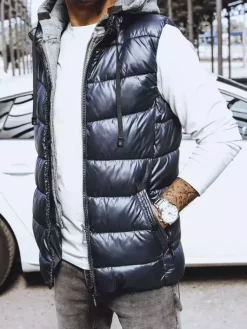 Kamizelki Męskie>Dstreet Kamizelka męska granatowa TX4140